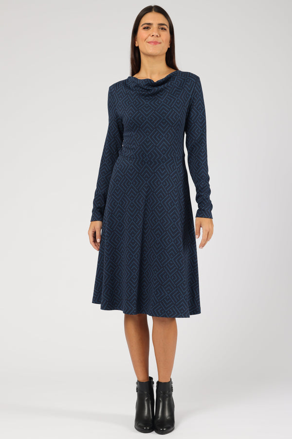 Kleid Benja Petrol Flow Line