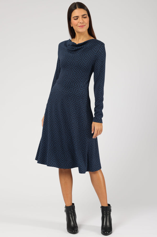 Kleid Benja Petrol Flow Line