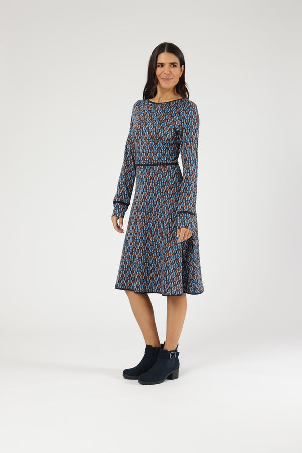 Kleid Joline Petrol Sand Clock