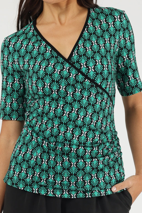Top Frida Palm Leaf Cool Jade