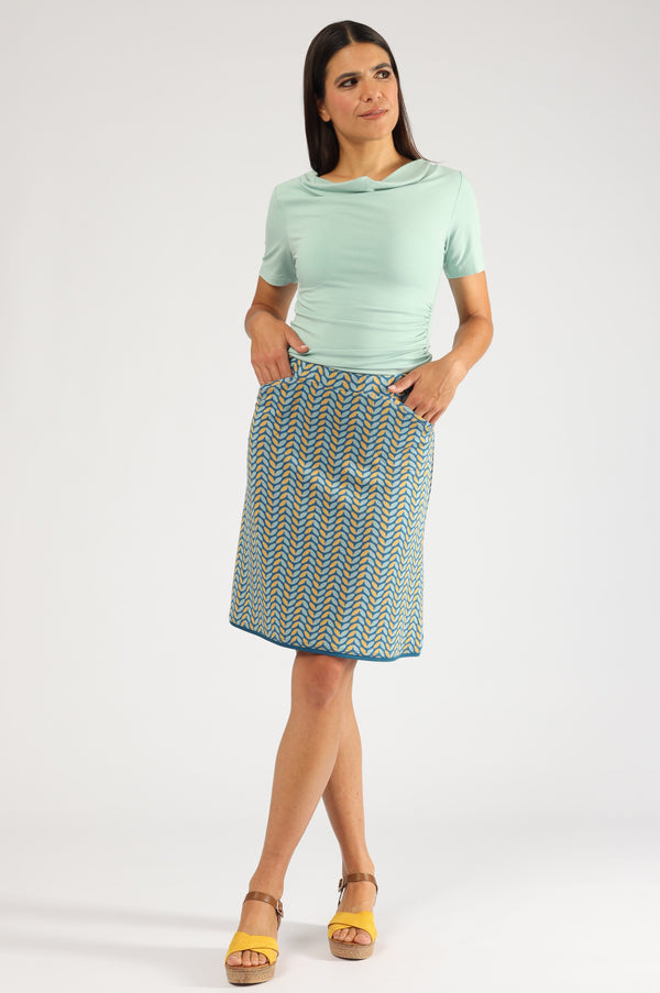 Rock Ida Leaf Twins Petrol