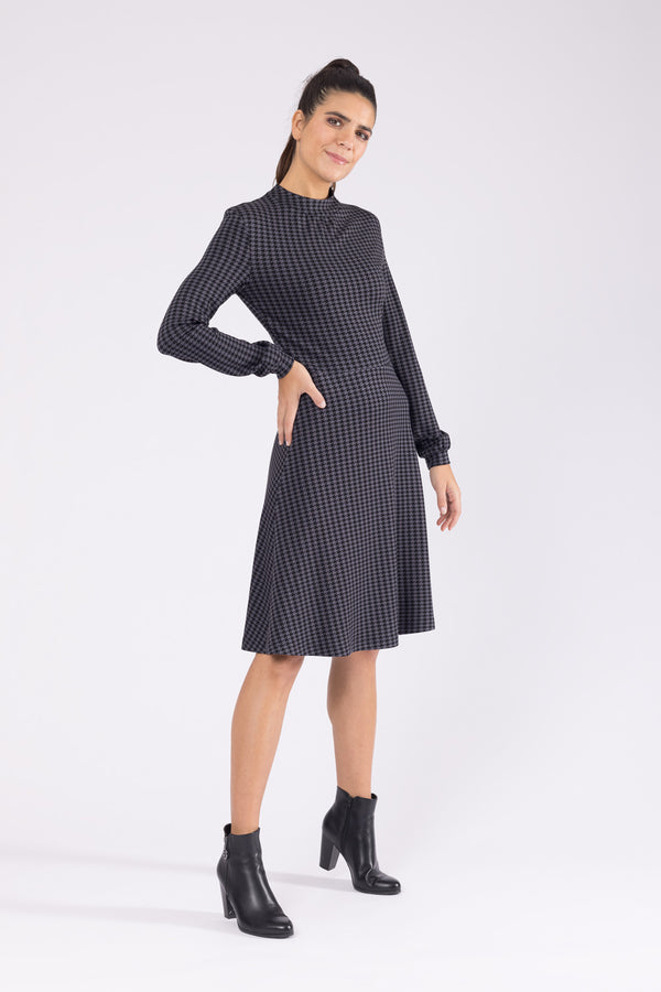 Kleid Astrid Harlequin Check Grey