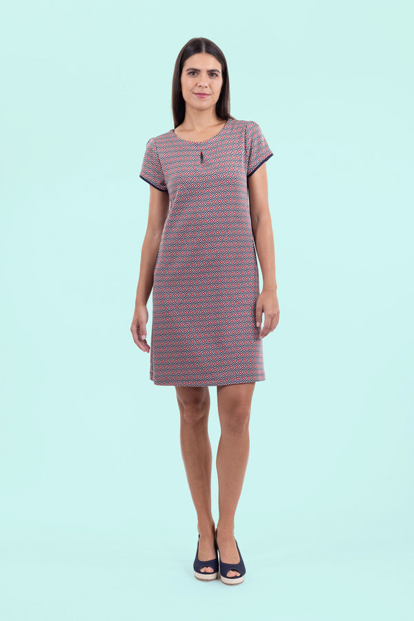 Kleid Hanna Wave Box Red