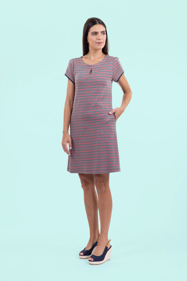 Kleid Hanna Wave Box Red