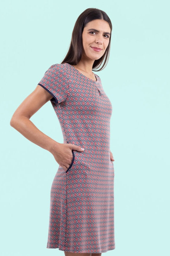 Kleid Hanna Wave Box Red