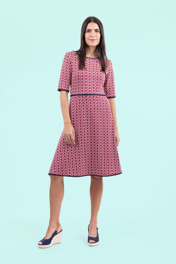 Kleid Helen Plumeria Red