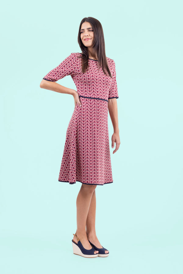 Kleid Helen Plumeria Red