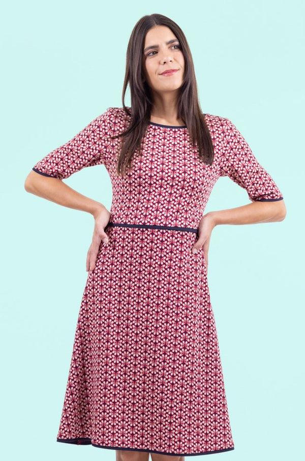 Kleid Helen Plumeria Red