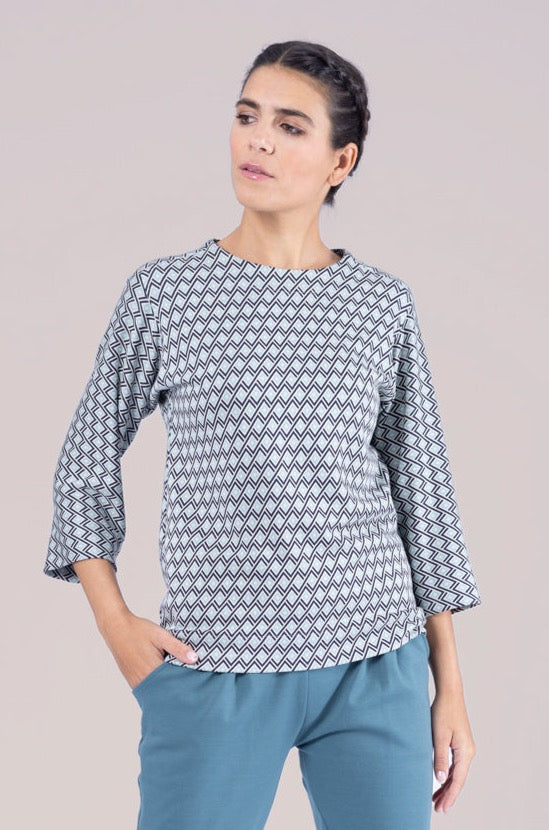 Pullover Kirsten Wave Box Ocean Blue