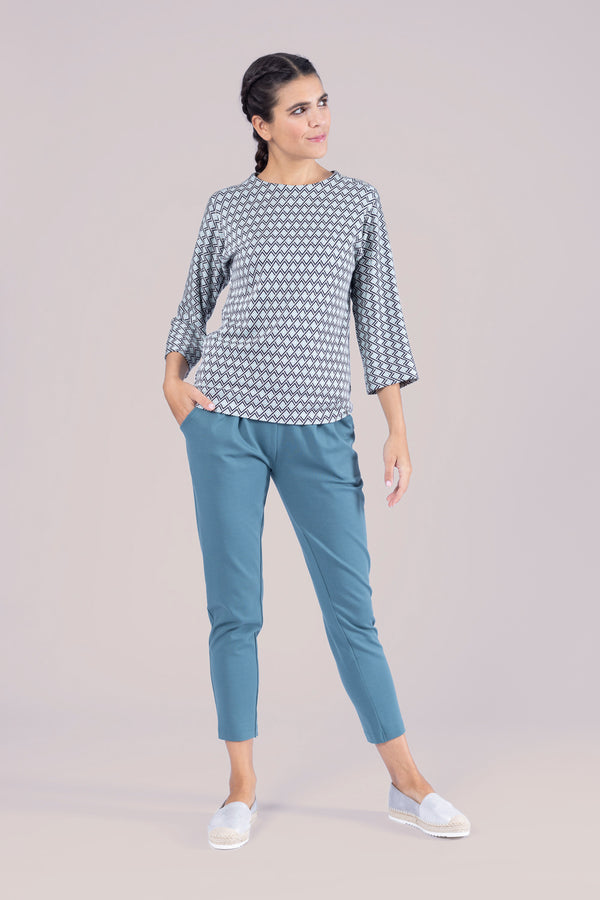 Pullover Kirsten Wave Box Ocean Blue