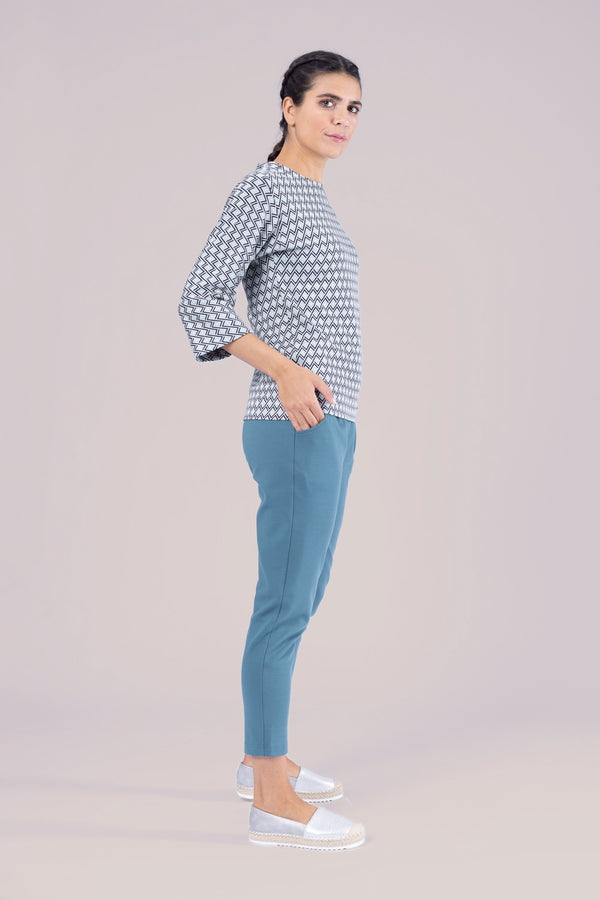 Pullover Kirsten Wave Box Ocean Blue