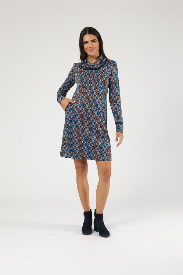 Kleid Anny Petrol Sand Clock