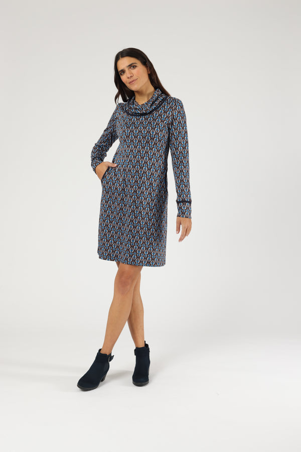 Kleid Anny Petrol Sand Clock