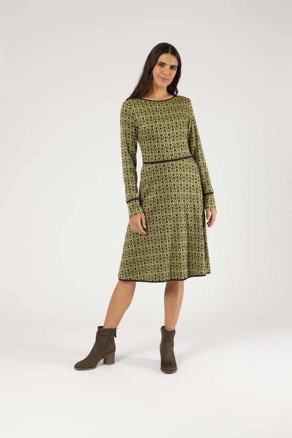 Kleid Joline Olive Sand Clock