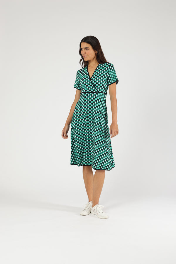 Kleid Dani Wave Dots Cool Jade