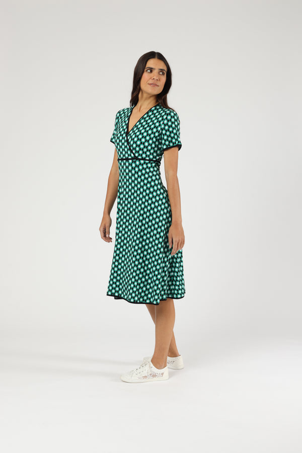 Kleid Dani Wave Dots Cool Jade