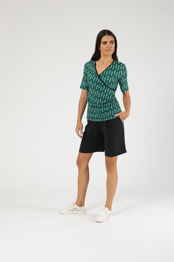 Top Frida Palm Leaf Cool Jade