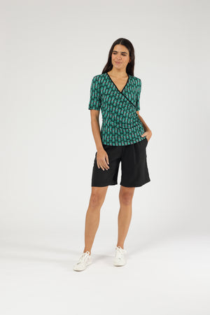 Top Frida Palm Leaf Cool Jade