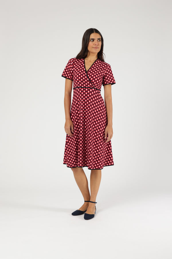 Kleid Dani Wave Dots Poppy Red