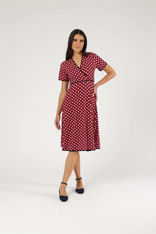 Kleid Dani Wave Dots Poppy Red