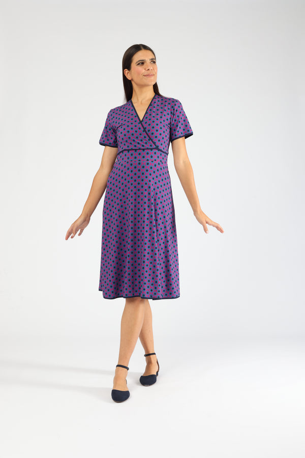 Kleid Dani Wave Dots Soft Berry