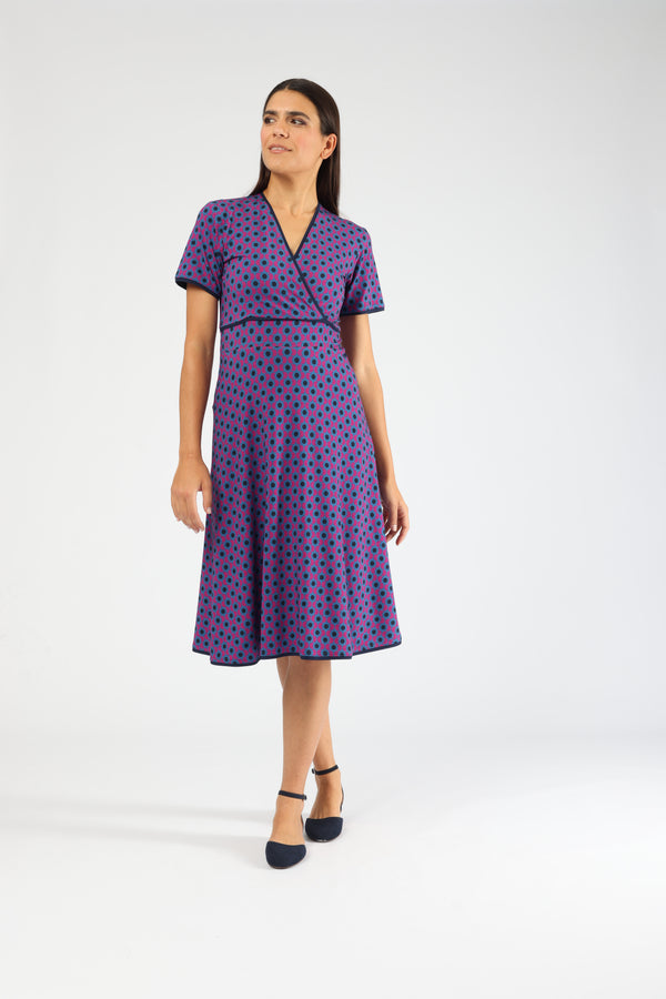 Kleid Dani Wave Dots Soft Berry
