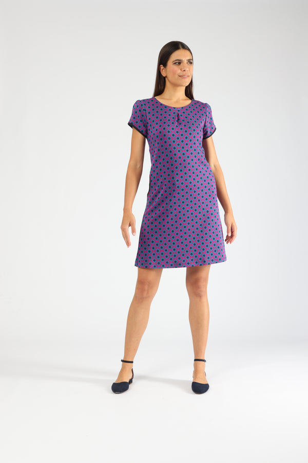 Kleid Hanna Wave Dots Soft Berry