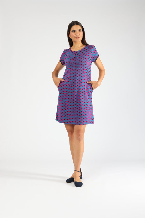 Kleid Hanna Wave Dots Soft Berry