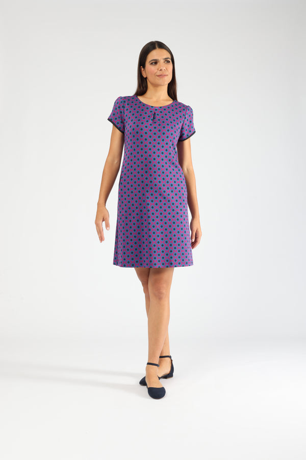 Kleid Hanna Wave Dots Soft Berry
