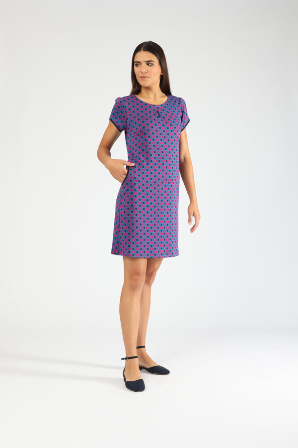 Kleid Hanna Wave Dots Soft Berry