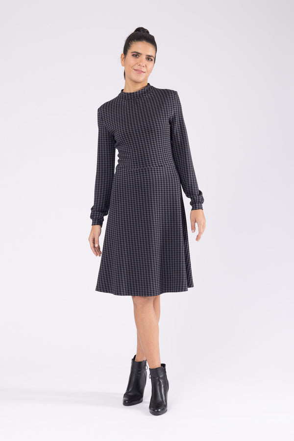 Kleid Astrid Harlequin Check Grey