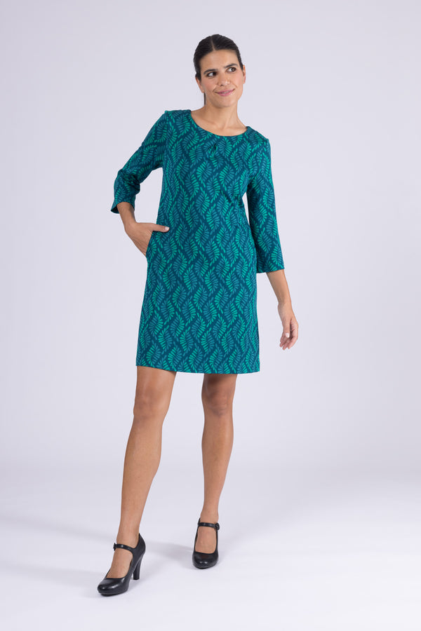 Kleid Beth Leafy Serpentine Smaragd