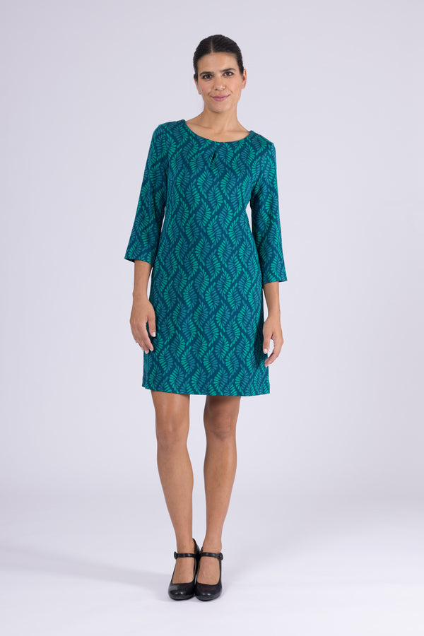 Kleid Beth Leafy Serpentine Smaragd