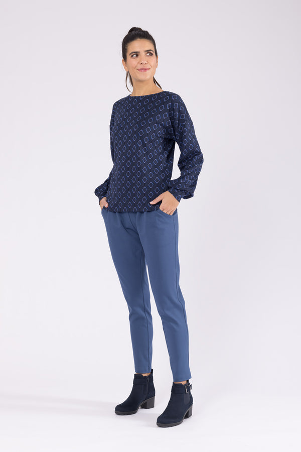 Pullover Cora Retro Diamond Blue