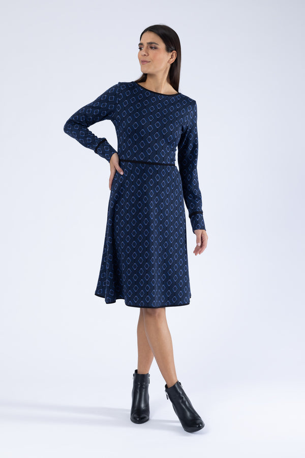 Kleid Joline Retro Diamond Blue