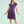 Elegantes Damen-Sommerkleid in Violett mit Retro-Print und figurschmeichelnder Taille.
