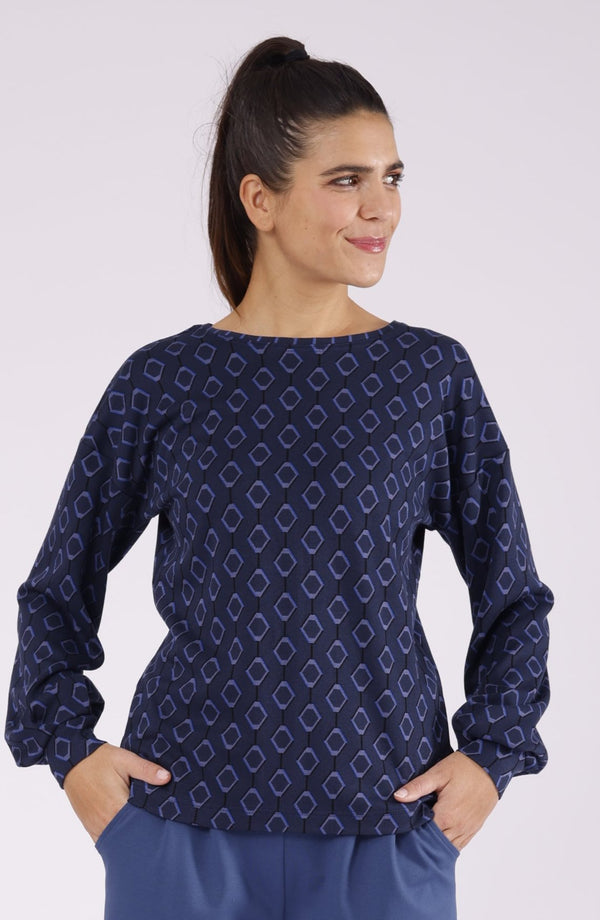 Pullover Cora Retro Diamond Blue