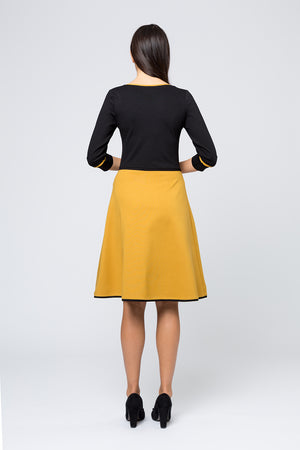 Dress »Doreen« Black Yellow