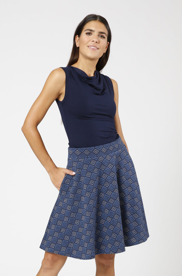 Skirt »Ramona« Blue Print Bio