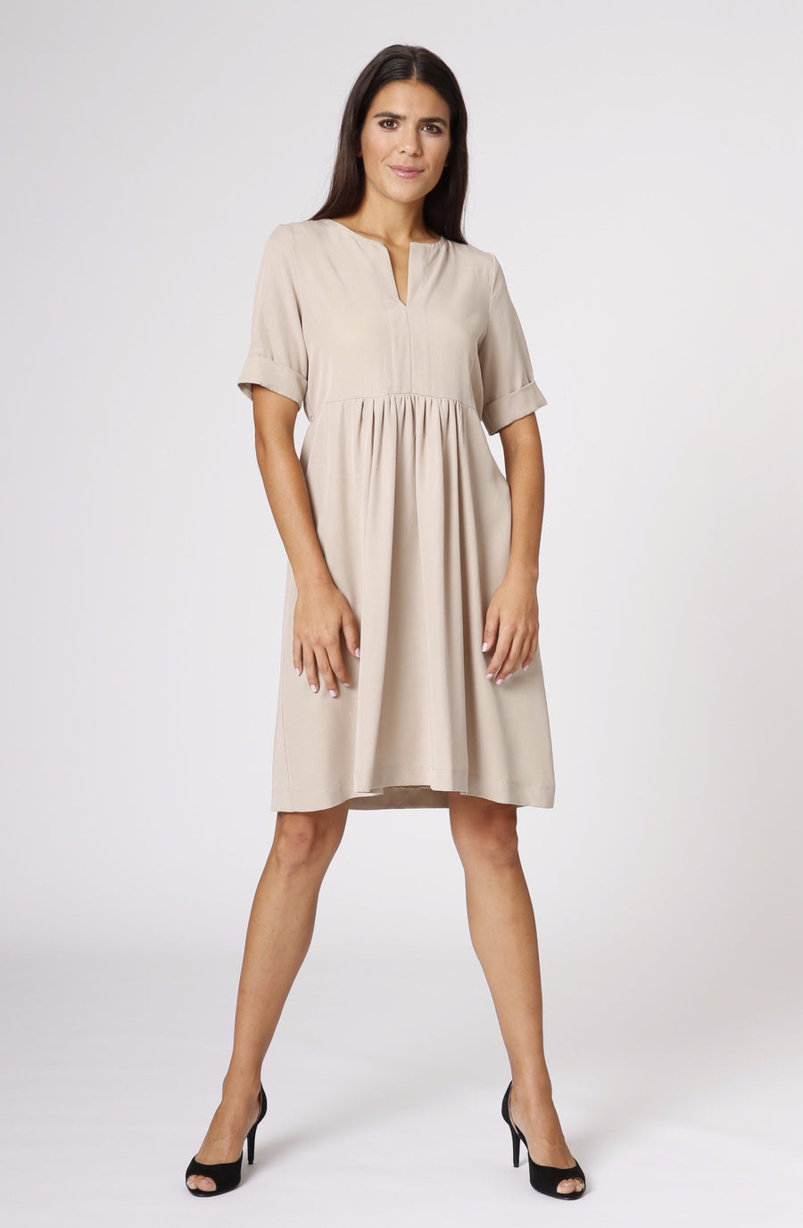 Kleid »Elina« Beige